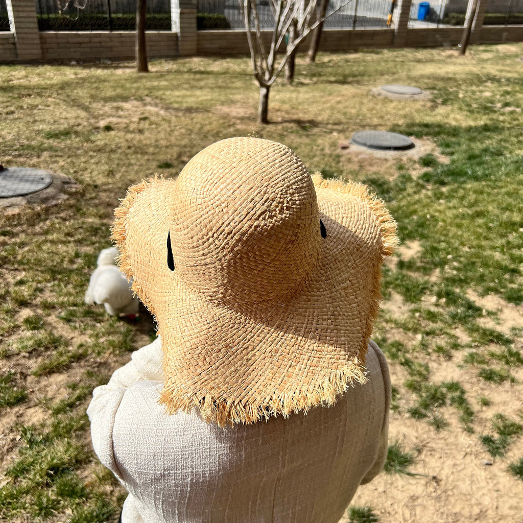 Handwoven Straw Sun Hat: Wide Brim Beach Accessory - view 10