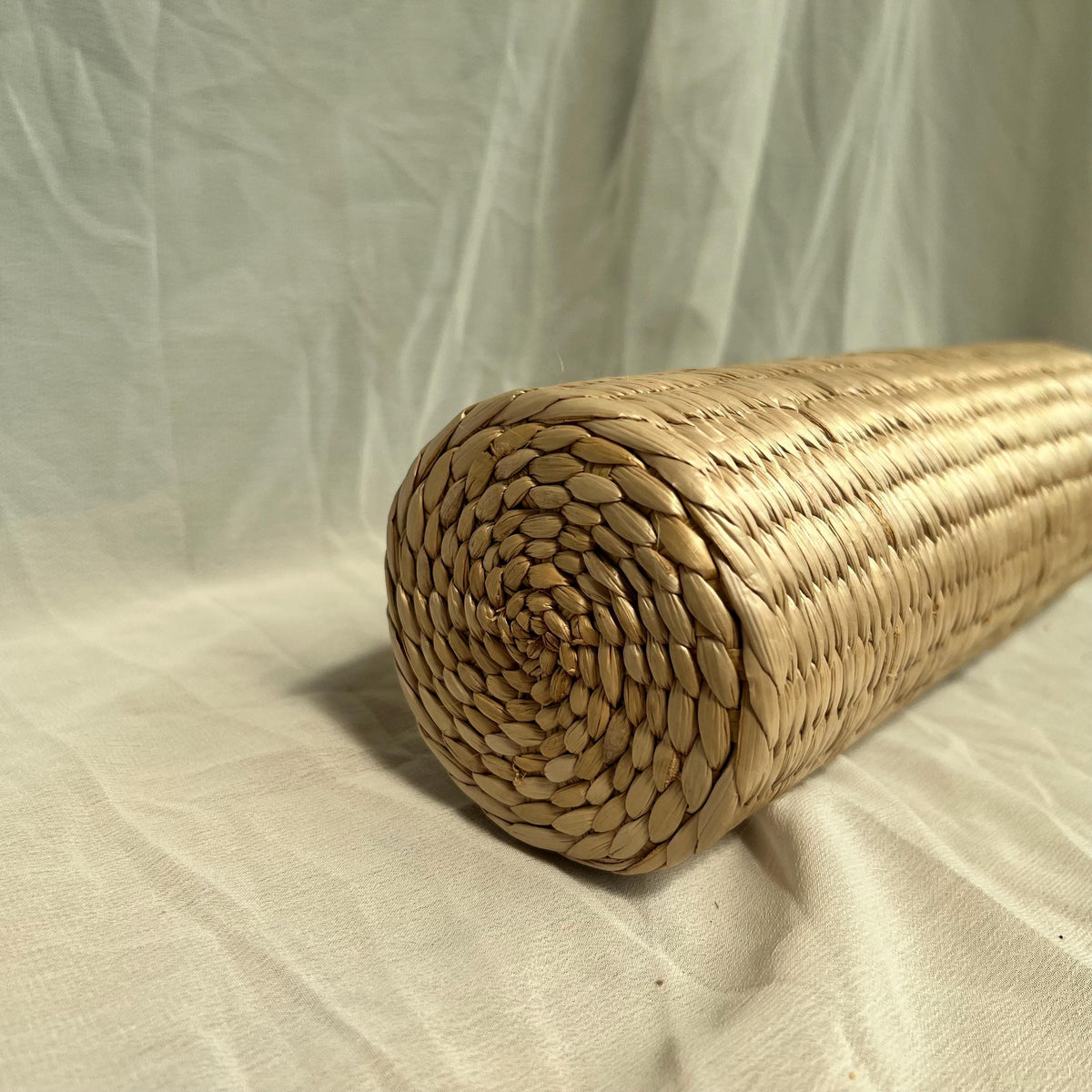 Handmade Straw Neck Roll Pillow: Woven Bolster for Yoga & Sleeping - view 5