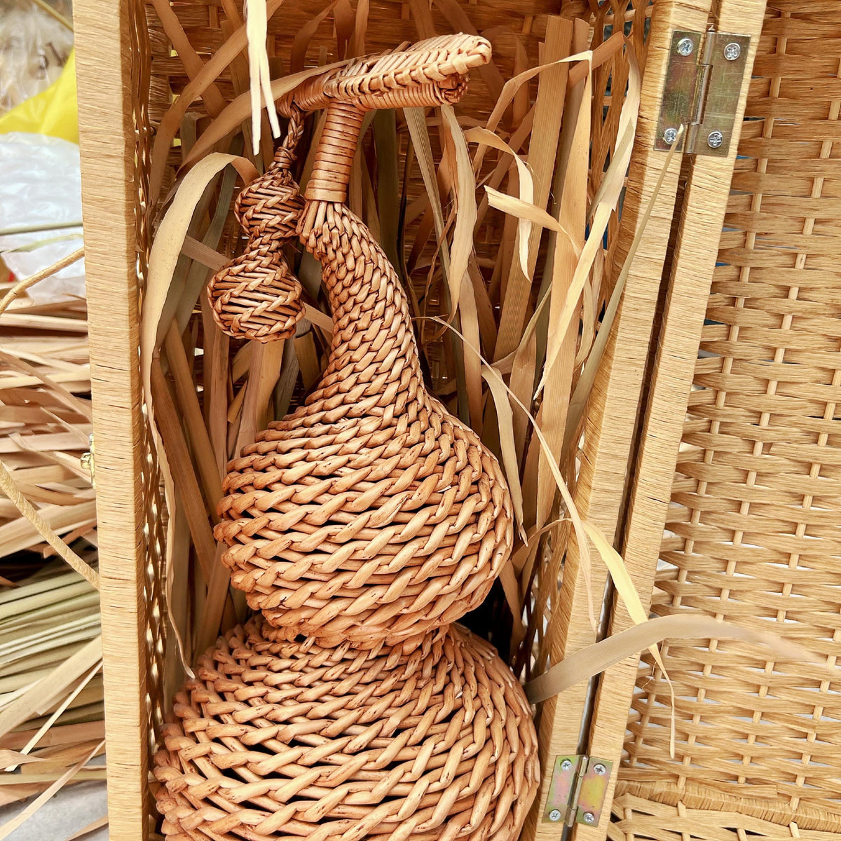 Handcrafted Woven Gourd Ornament: Natural Willow Decor - view 5