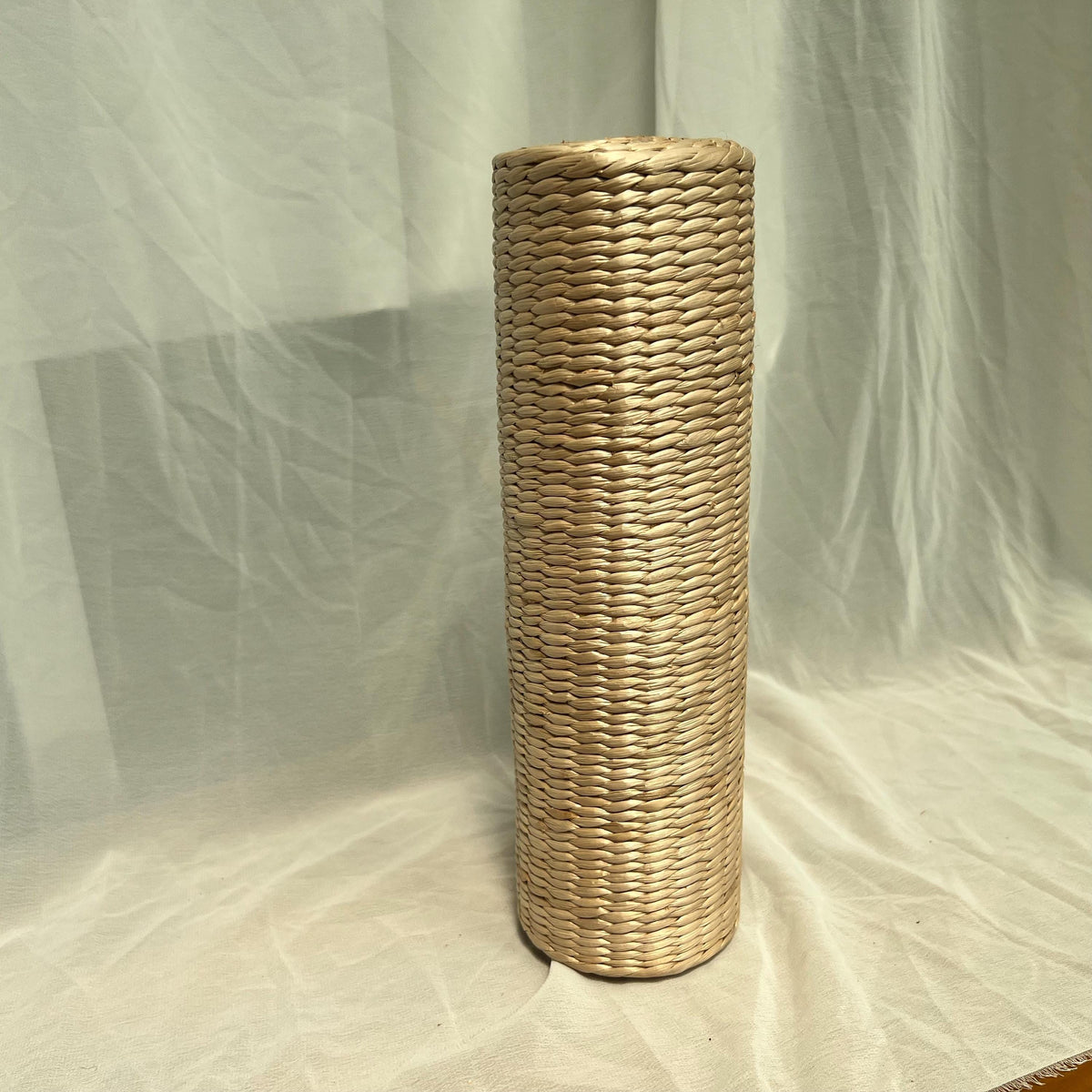 Handmade Straw Neck Roll Pillow: Woven Bolster for Yoga & Sleeping - view 8