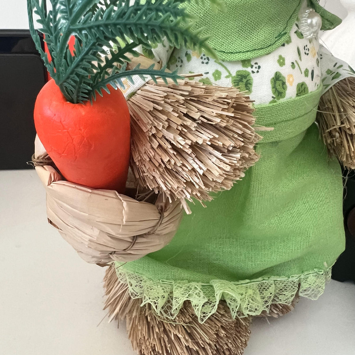 Handmade Straw Easter Bunny Family: Rustic Spring Decor - view 7