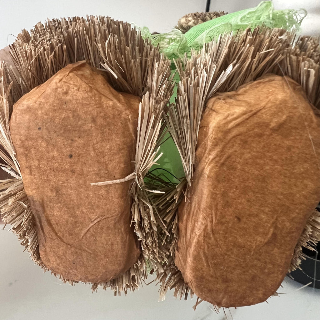 Handmade Straw Easter Bunny Family: Rustic Spring Decor - view 8
