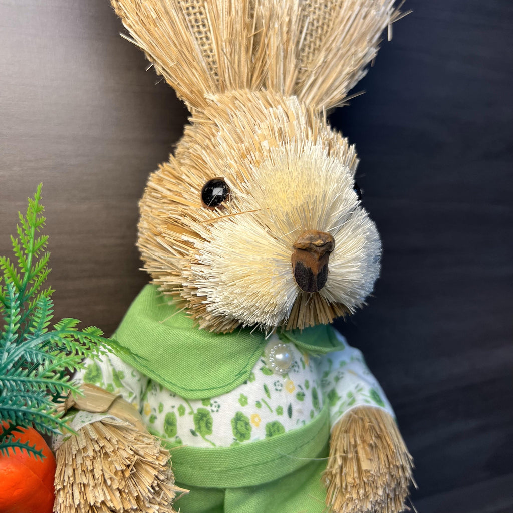 Handmade Straw Easter Bunny Family: Rustic Spring Decor - view 10