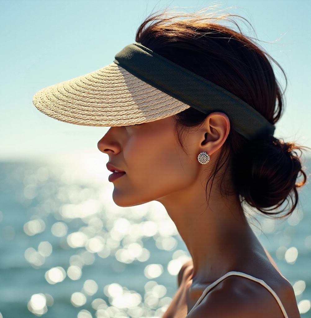 Handmade Straw Sun Visor: Wide Brim UV Protection Beach Hat