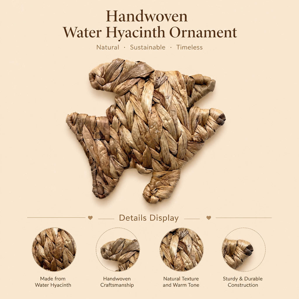 Handwoven Water Hyacinth Ornament