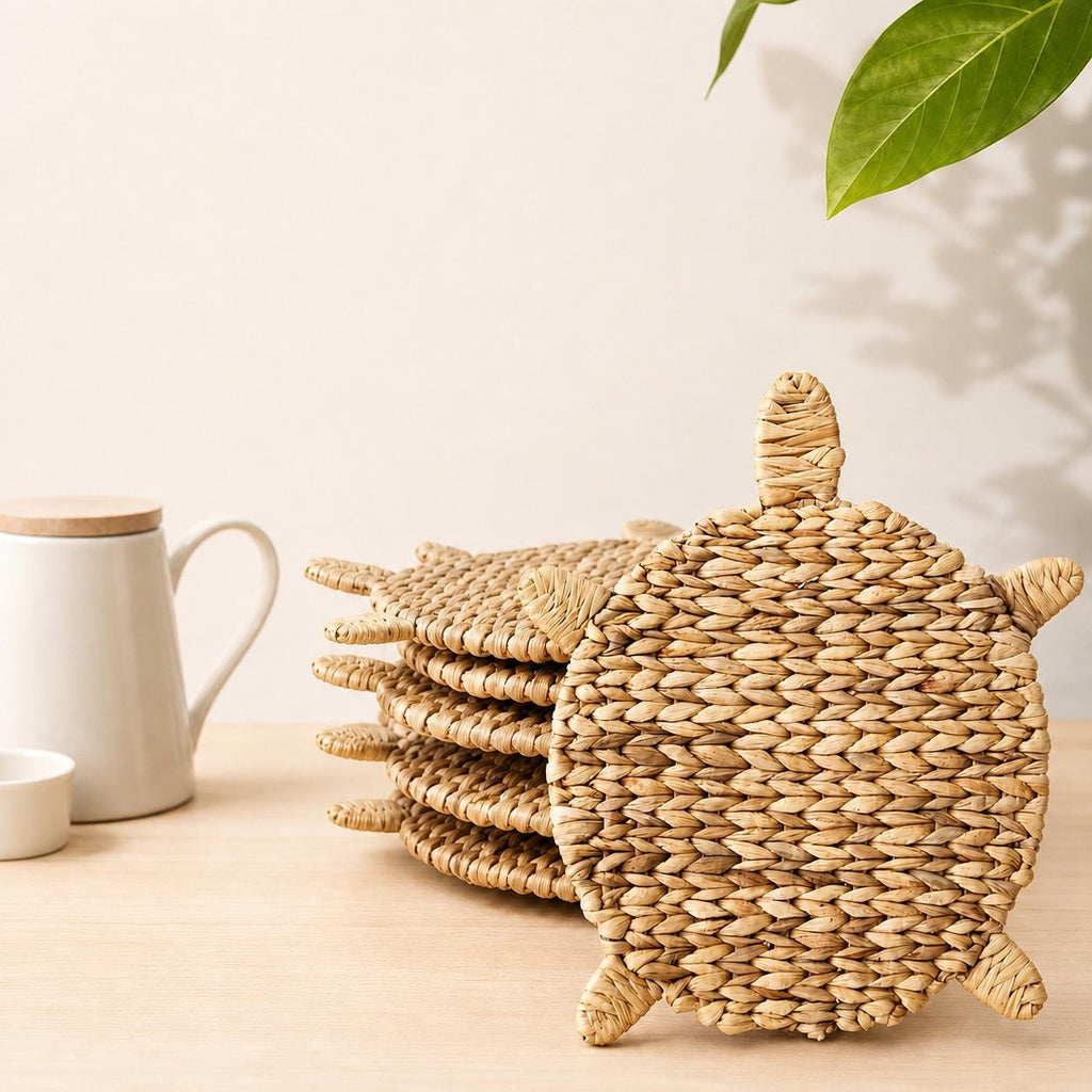 Handmade Turtle Placemat, Woven Kitchenware, Coastal Kitchen Island, New Home Gift - view 3