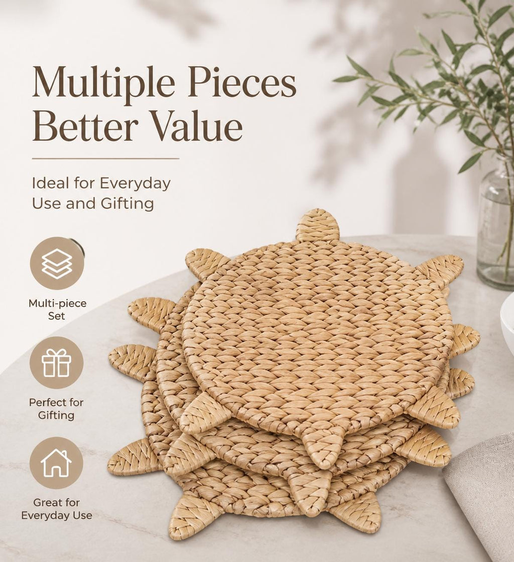 Handmade Turtle Placemat, Woven Kitchenware, Coastal Kitchen Island, New Home Gift - view 4