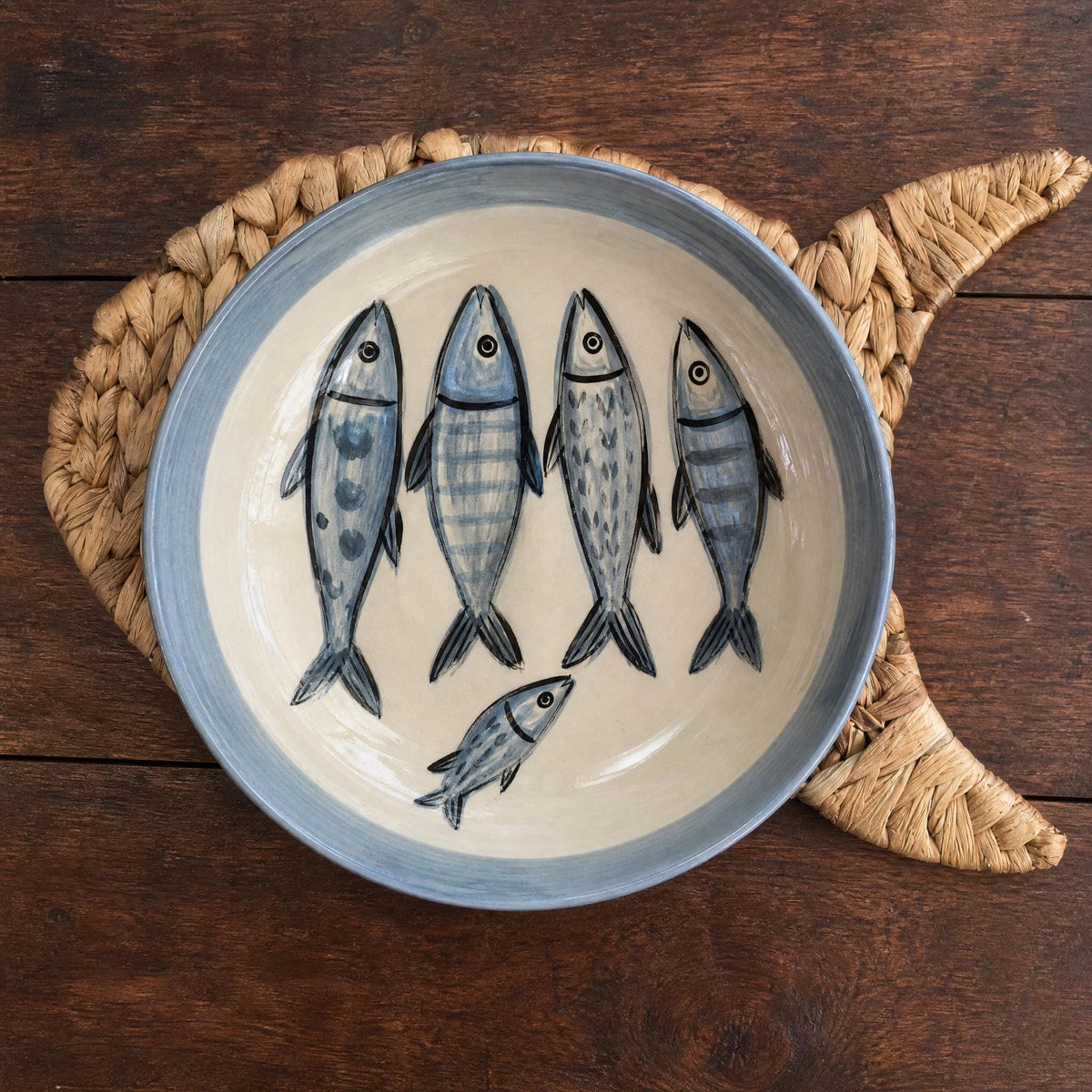 Handmade Fish Placemat, Woven Kitchenware, Coastal Dining Table, New Home Gift - view 7