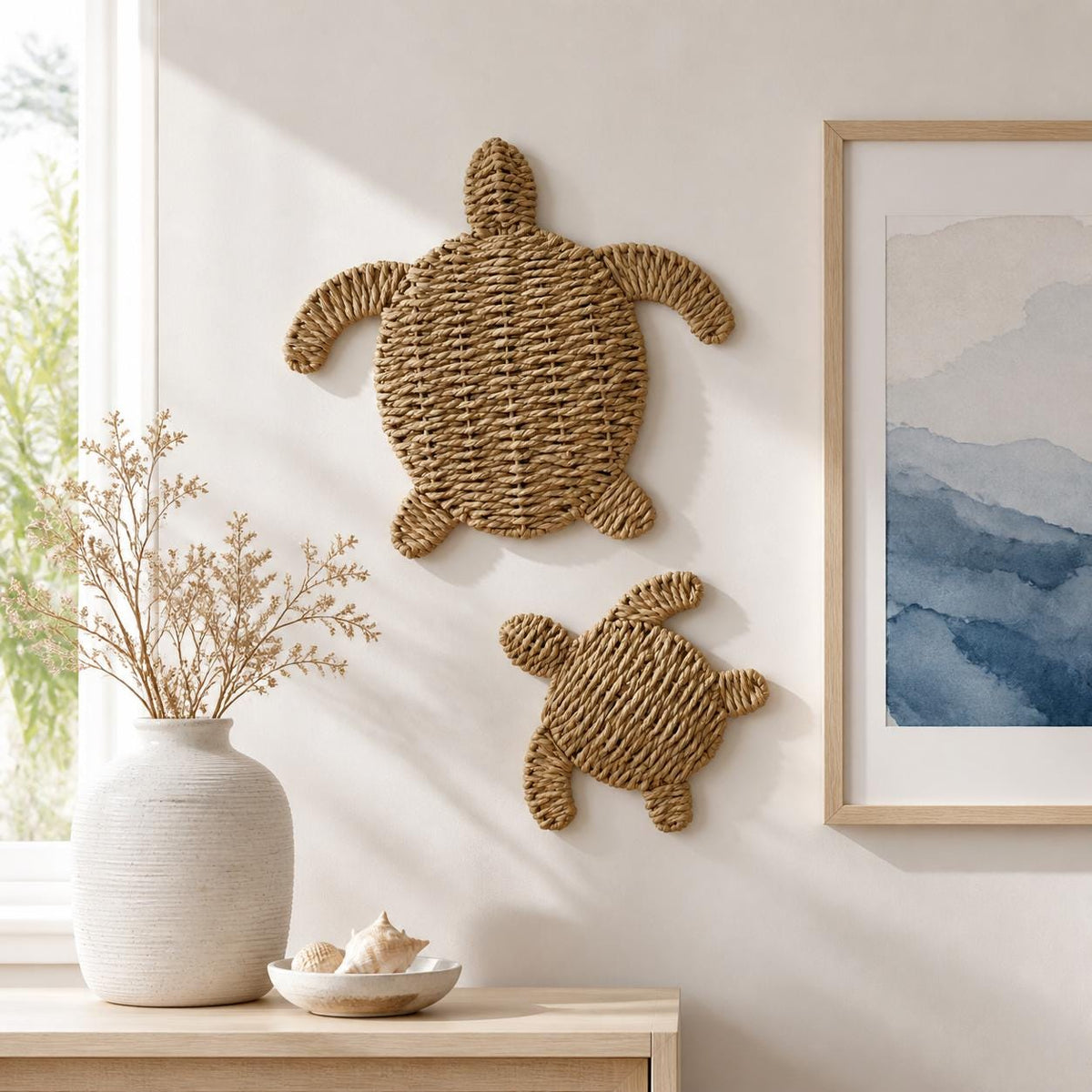 Handmade Turtle Wall Art, Coastal Room Decor, Beach House Accent, Nursery Mom Gift - view 8