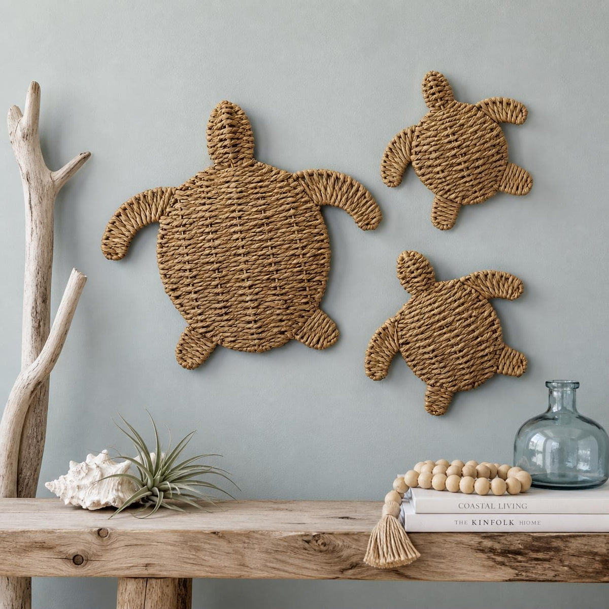 Handmade Turtle Wall Art, Coastal Room Decor, Beach House Accent, Nursery Mom Gift - view 11