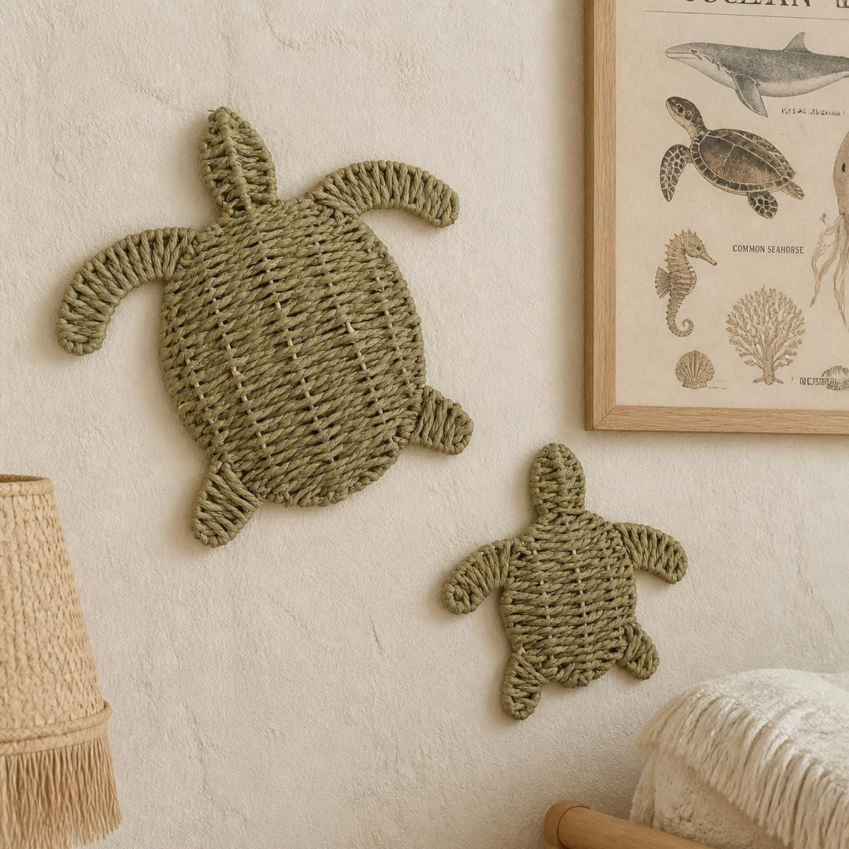 Handmade Turtle Wall Decor, Coastal Wall Art, Beach House Decor, Kids Room Gift - view 9