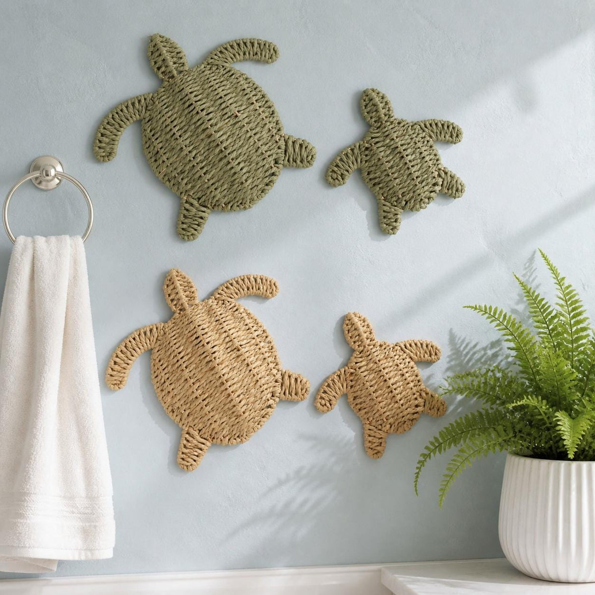 Handmade Turtle Wall Art, Coastal Room Decor, Beach House Accent, Nursery Mom Gift