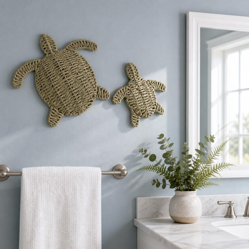 Handmade Turtle Wall Decor, Coastal Wall Art, Beach House Decor, Kids Room Gift - view 4