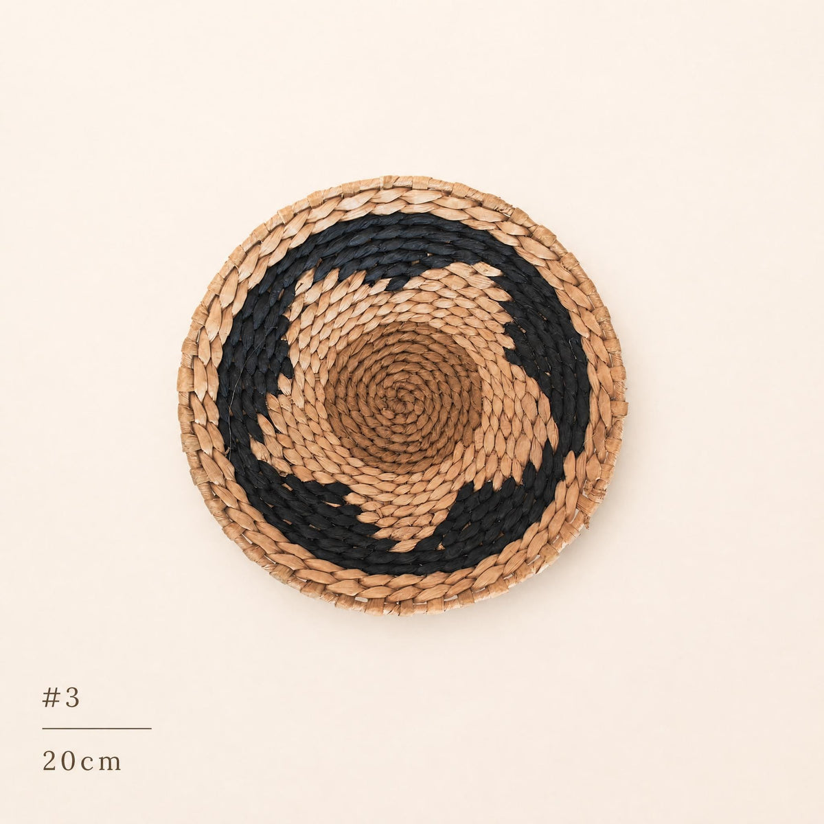Handmade woven cattail wall basket set of 3 for boho living room, bedroom and rustic home decor - view 5