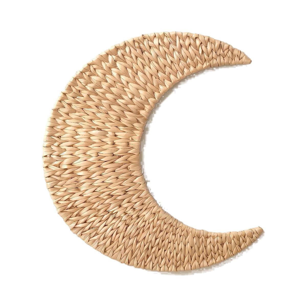Handmade woven moon wall decor, option Moon only, product photo on white background